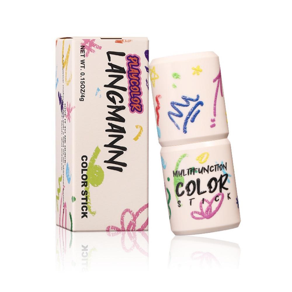 LANGMANNI, 4 цвета, тени для век, стойкие, не тускнеющие, матовые, жемчужные, светлые, для макияжа, тени для век, палочки