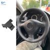 Автомобильные аксессуары, черно-красная кожаная накладка на руль из перфорированной микрофибры для VW Golf 4 MK4 Passat B5 1999 2000 -