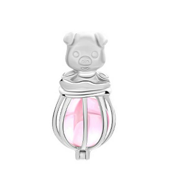 Женское ожерелье-аромакулон 'Волшебная шкатулка' из серебра 925 пробы - Рождественский подарок, полый кулон