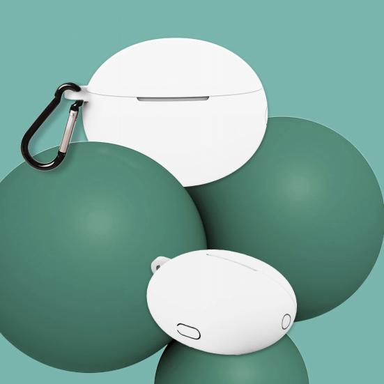 Чехол для наушников Мягкий силиконовый Беспроводные Bluetooth-совместимые Наушники Защитный чехол с карабином для Huawei Freebuds 4/4i