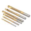 6Pcs Sawtooth Drill Bit Twist Hand Electric Woodworking Saw Drill Allin1 Punching Hole Tool