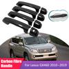 Накладки на дверные ручки из углеродного волокна для Lexus GX GX460 J150 LC150 2010~ Роскошные автомобильные аксессуары Стайлинг Наклейки Отделка 2011 2012