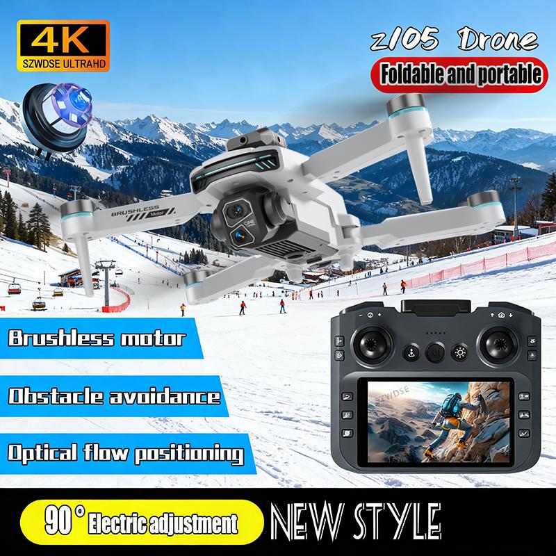 2026 Складной дрон Z105 5G WiFi GPS Бесколлекторный двигатель 8K Двойная HD-камера Широкоугольный Профессиональный квадрокоптер Наружный RC-вертолет Игрушки
