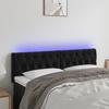 VidaXL LED Headboard Bedroom Furniture Double Bed Accessory Head of Bed Frame Interior Black 3122004
