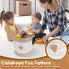 24L Cotton Rope Storage Basket Large Storage Sundries Organize Basket with Embroidery Decor Kids Clothes Toy Laundry Storage Bin