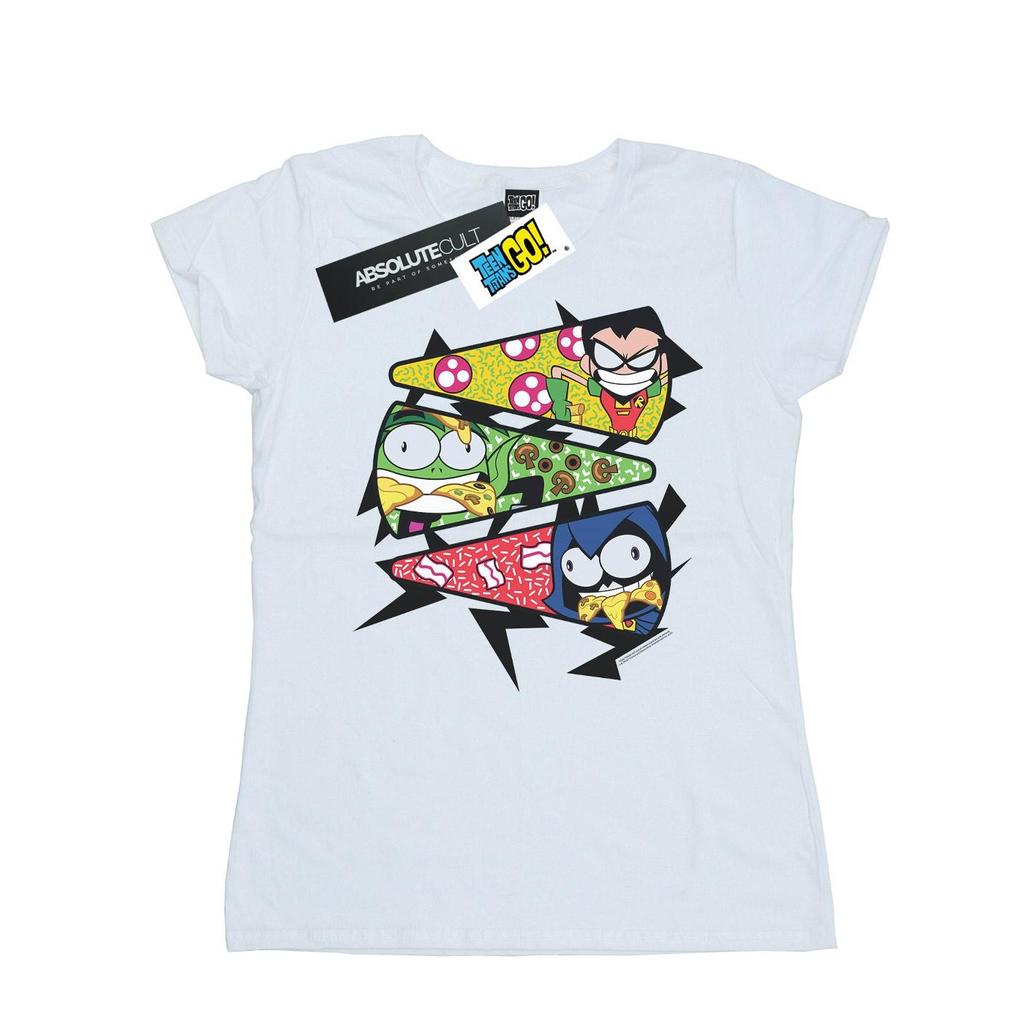 DC Comics Womens/Ladies Teen Titans Go Pizza Slice Cotton T-Shirt