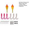 25Pcs/Set Beginner Fishing Kit with Curly Tail Bait Swivel Fishing Float Metal Barbed Hook Sinker Freshwater Saltwater Fishing Accessories