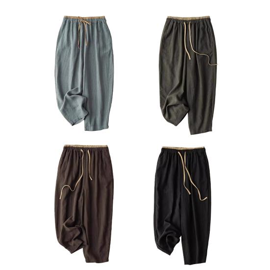 Женские широкие брюки с эластичной резинкой на талии, повседневные удобные брюки однотонного цвета, свободного кроя, брюки в стиле для поездок на работу