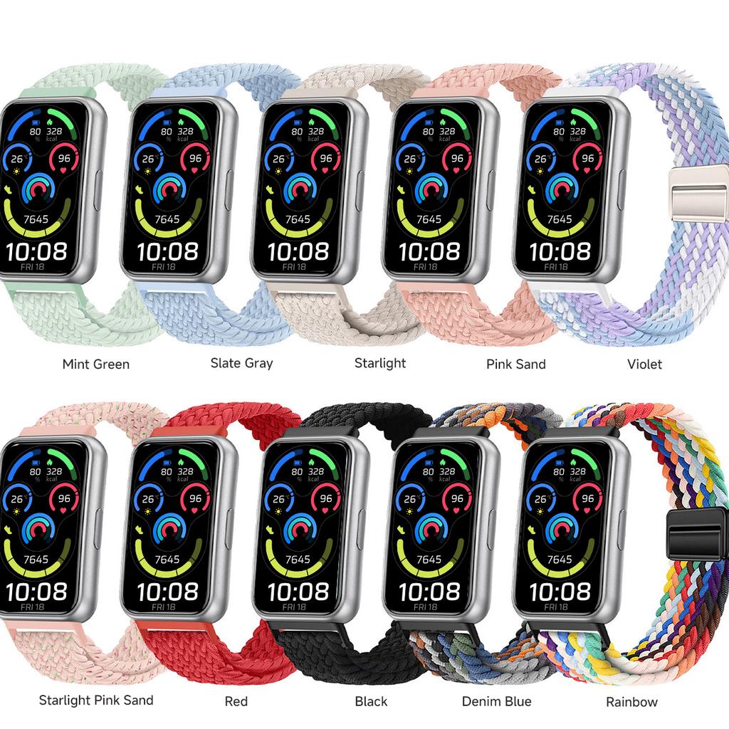 Плетеный нейлоновый ремешок для Huawei Band 11/11NFC, удобная магнитная застежка, регулируемый ремешок для часов для Huanwei 11Pro/11Pro NFC, ремень