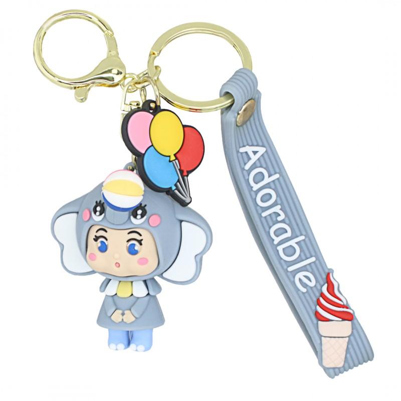 Keychain Girl Elephant Pendant For Bag Backpack Fashionable