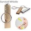 EDC Whistle Emergency Survival Whistle Keychain Aluminum Alloy Outdoor Camping Hiking Accessory Tools High Decibel Whistle Tool