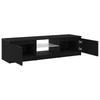 TV Cabinet in Black Oak Look 140 x 38.5 x 36 cm