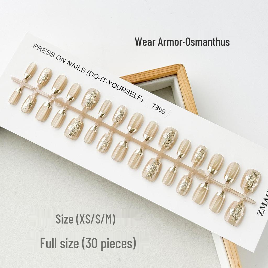 Румяна для ногтей с позолотой «кошачий глаз» — набор из 30 предметов, ручная работа, готовые к использованию размеры XS/S/M