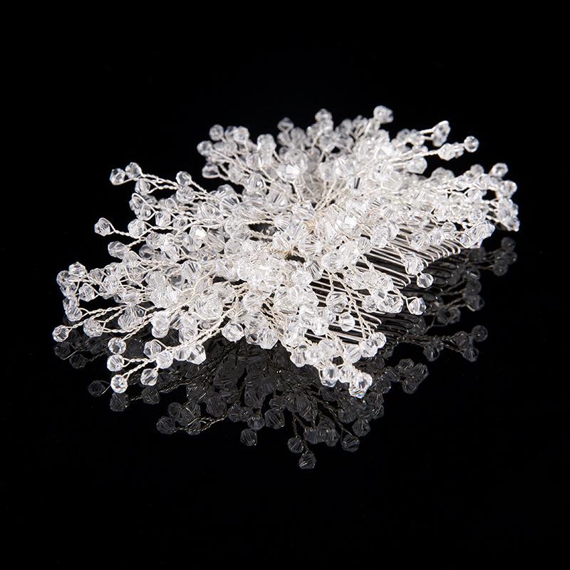 Сделанный вручную хрустальный свадебный гребень для волос, свадебное украшение для головы, аксессуар