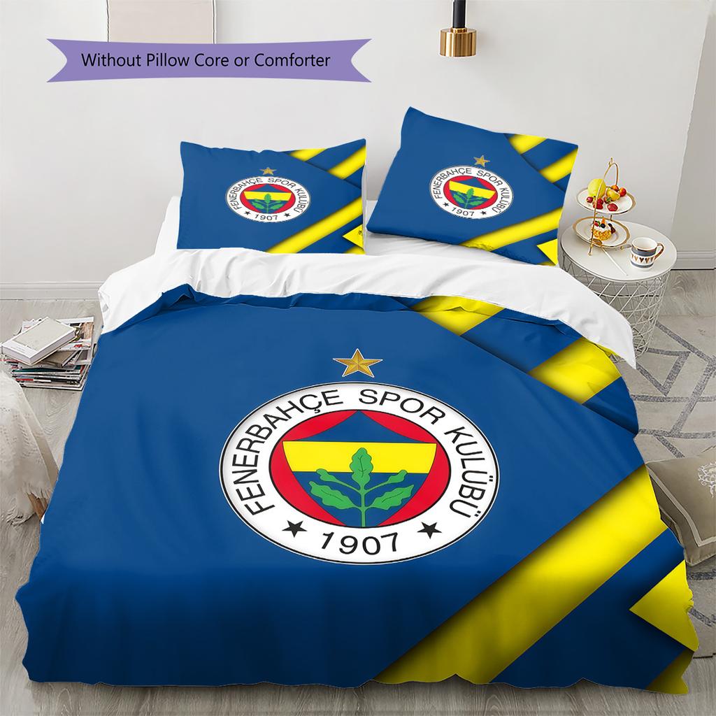 Fenerbahçe S.K Pattern Bedding Quilt Set Home Decoration Gift (1 * duvet cover + 2 * pillowcase without core)