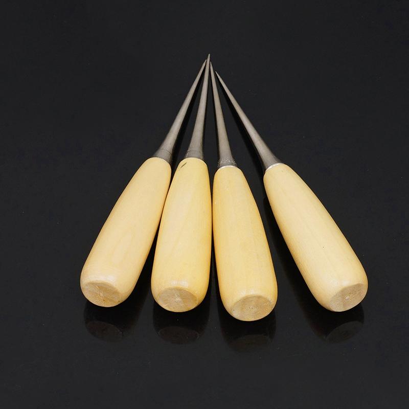1PC Craft Tent Sewing Sewing Awl DIY Wooden Handle Hand Tools Stitcher Leather Manual Leather Tools AVE