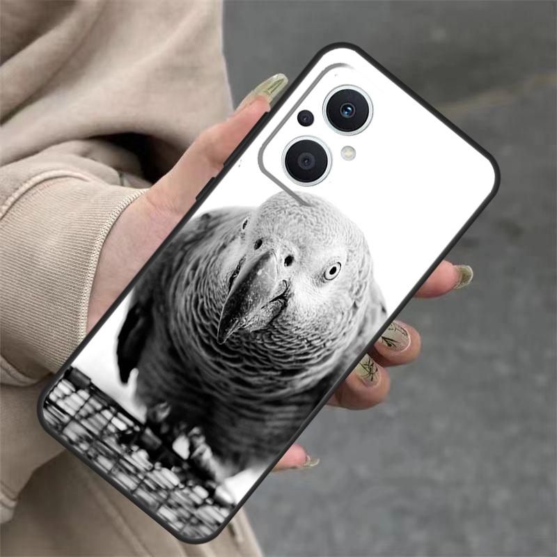 African Grey Parrot Case For OPPO Reno 7 8 Lite 10 11 12 13 14 Pro 8T 12F 13F 14F OPPO Find X8 X6 X9 Pro Cover