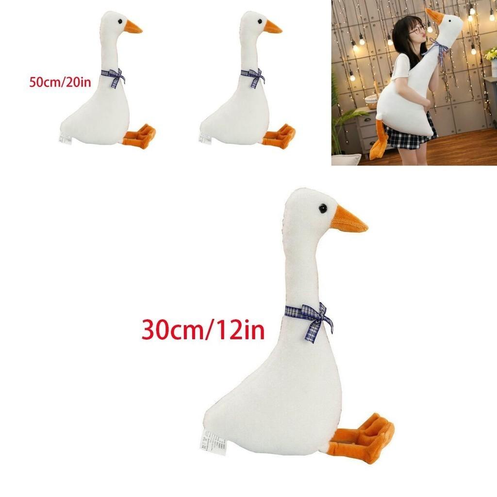 Adorable White Goose Pillow Plush Toy Snuggly Sleeping Pillow Stuffed Animal For All Ages