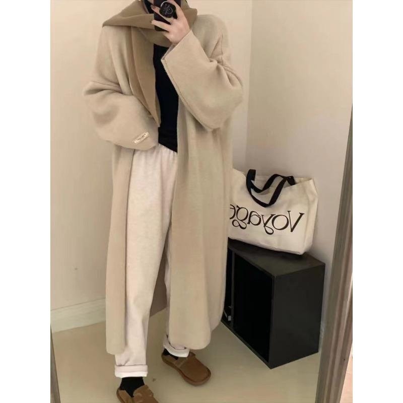 Ленивый ветер свитер свободный вязаный кардиган длинный кардиган куртка женский осенне-зимний новый утолщенное пальто