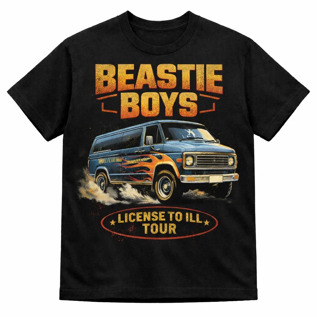 Beastie Boys Van T-Shirt, Vintage Rock Tour Tee, Concert Merch Shirt