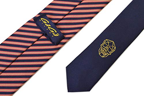 Галстук полосатый узор шелковый галстук ширина меч egg20s006 оранжевый [Gaga Milano] мужской галстук/узкий (Размер 7см) АПФ1518-11