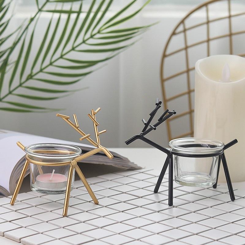 Geometry Deer Candlestick Aromatherapy Table Decorations Party Home Decoration Without Candles