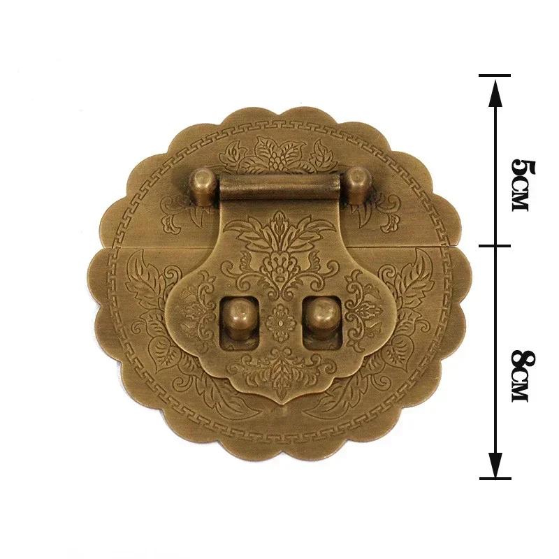 Ретро антикварный латунный замок пряжка шкатулка для мебели пряжка для ювелирных изделий сундук шкатулка из чистой меди пряжка для чемодана клип застежка защелка застежка