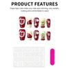 10Pcs Snowflake Star Christmas Fake Nails for Party Decoration DIY Craft