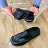 Модная мужская нескользящая кожаная обувь Весна Осень Модная обувь слипоны для улицы Повседневная обувь Легкая Удобная Мягкая подошва Деловая обувь
