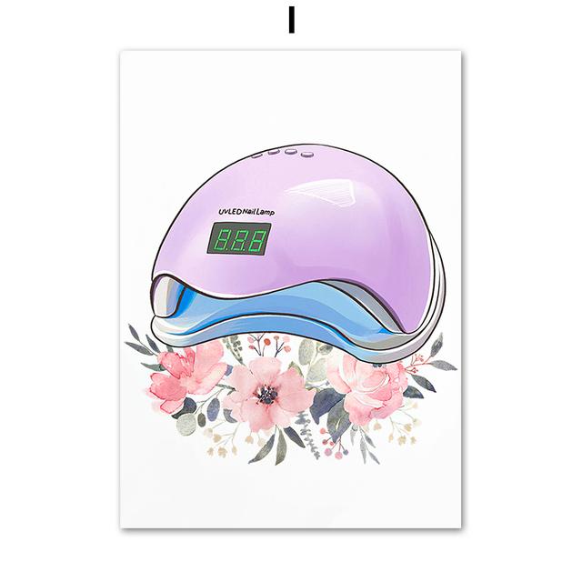 Ножницы для маникюрного салона, розовая настенная живопись на холсте, постеры и принты на скандинавскую тематику, настенные панели для комнаты, декор для салона красоты,