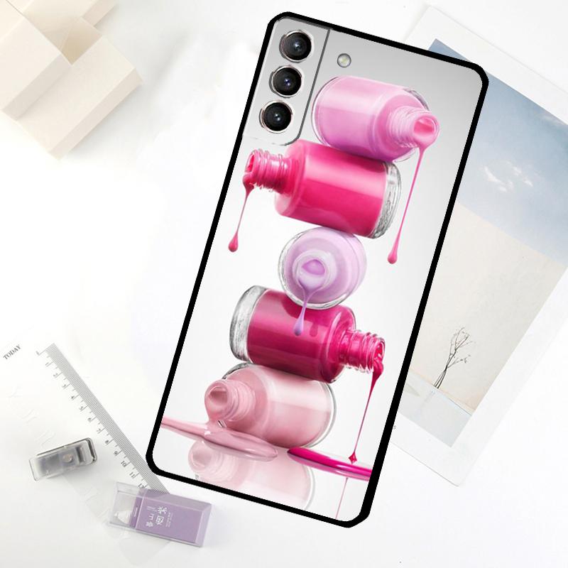 Beautiful Nail Polish Enamel Color Phone Case For Samsung Galaxy S24 FE S23 Ultra S21 S22 S25 S26 Ultra S10 Plus S20 FE Cover