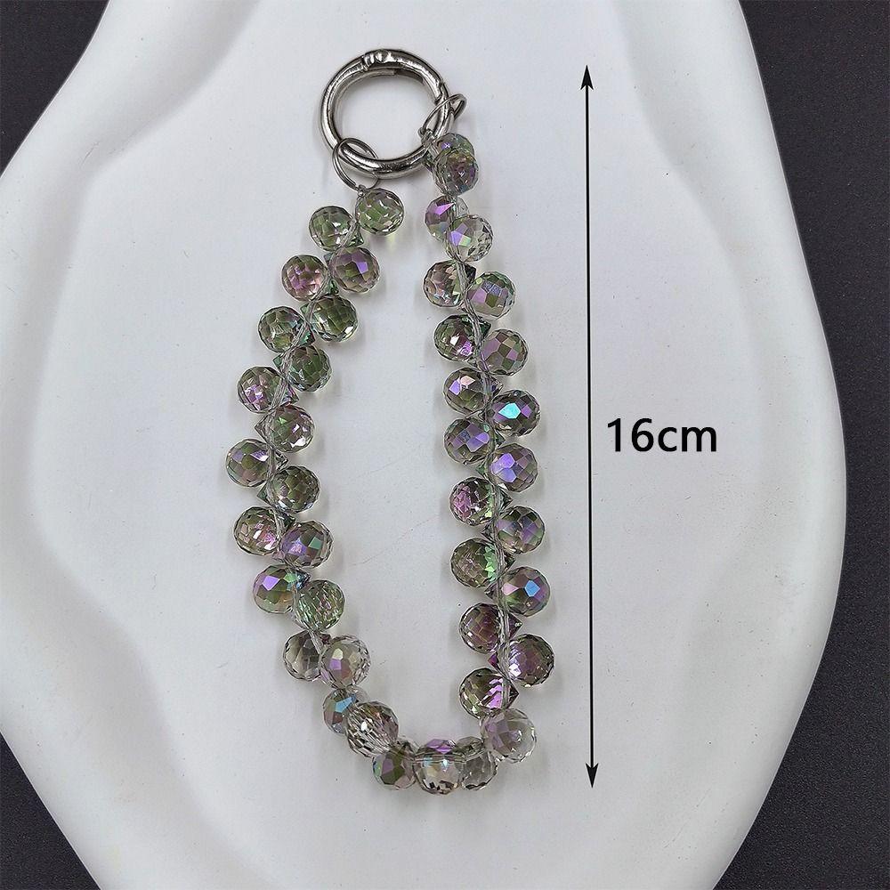 Прозрачный хрустальный брелок с бусинами, съемная сумка, кулон, креативный ремешок для телефона для женщин и девочек