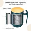 Кружка 500 мл, большая емкость, чашка для кофе, молока из нержавеющей стали со съемной и моющейся простой офисной изоляционной чашкой для воды