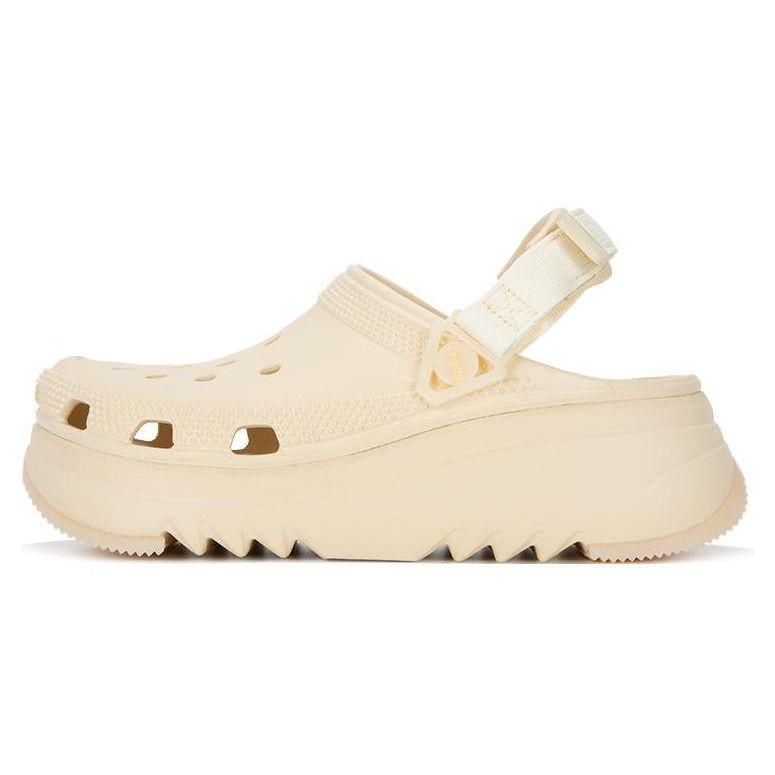 Crocs Противоскользящие износостойкие сабо Eva, 5 см, унисекс, бежевые, 208365-108