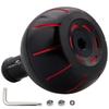 HEIGHTEN 38mm Reel Handle Compatible with Type and Type S Gear Series Knob, Shimano, Daiwa, A, (Black & Red) (888)