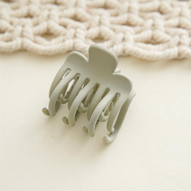 Matte Surface Earth Tone Hair Grip Minimalist Solid Color Multi Claws Design Professional Non Slip Holding Styling Fixer