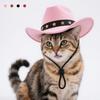 Cool Pet Dog Cowboy Hat Funny Costume Cosplay Hat Autumn Winter for Small Dogs Cats