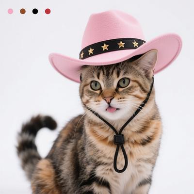 Крутая ковбойская шляпа для питомца, забавная шляпа для костюма и косплея, осень-зима для маленьких собак и кошек