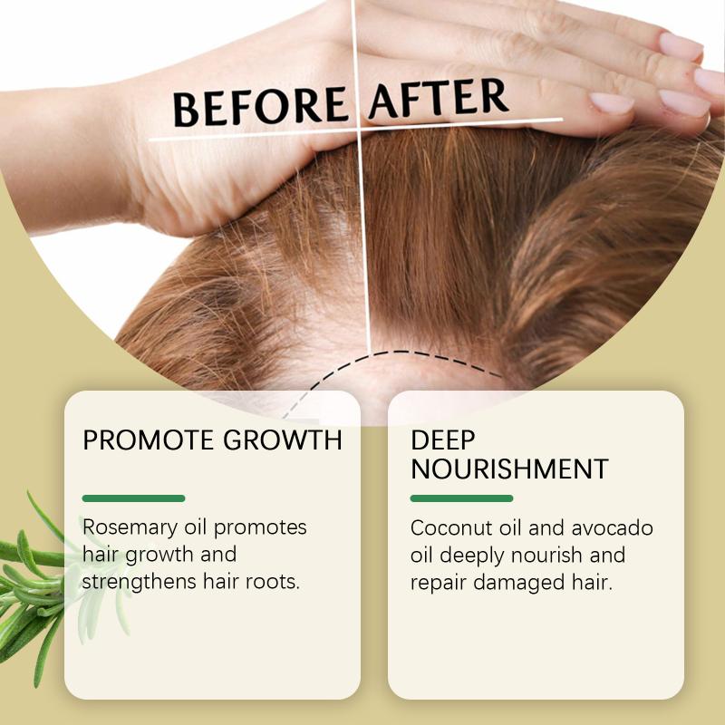 60ml Rosemary Essential Hair Oil for Thicker Fuller Hair Treats Damage Moisturizes Nourishes with Lavender at Home