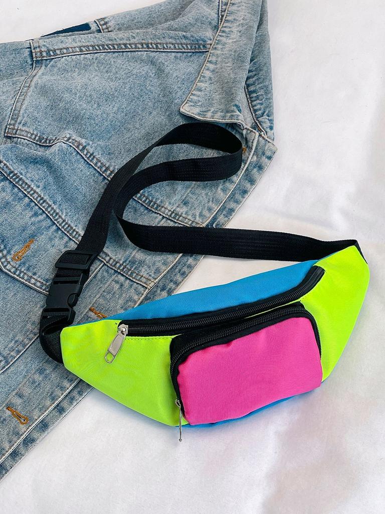 Модная сумка-кроссбоди на пояс для женщин Fashi Color Block Нагрудная сумка Наружная спортивная Сумка для езды на велосипеде