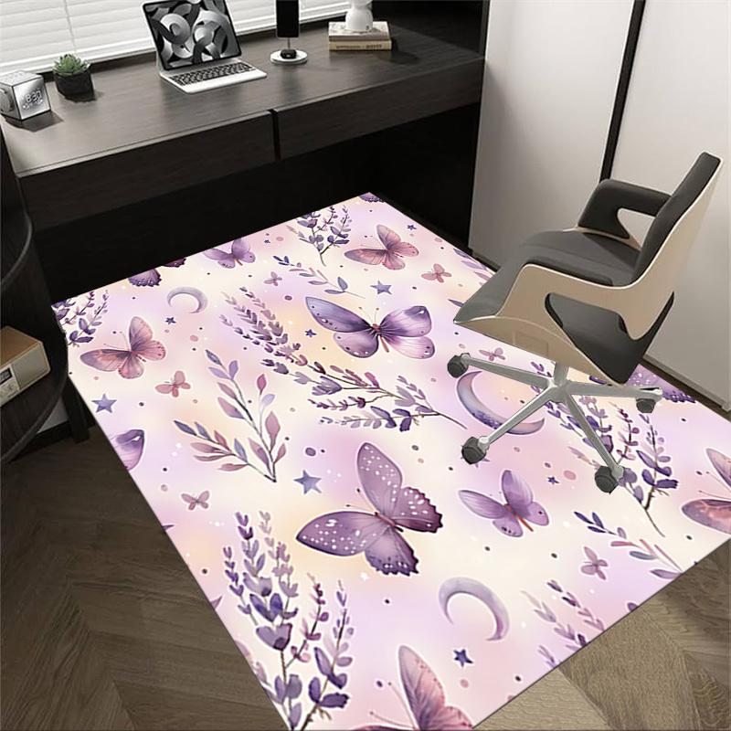 1PC Butterfly Flowers Extra Large Non-Slip Floor carpet, Office, family, bedroom, Studio - Large Area Rug,Longlasting Material-K0367
