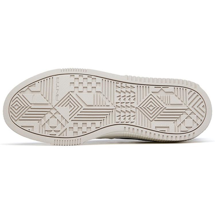 Anta Milk Cap Textile, Synthetic Leather Slip Resistant, Abrasion Resistant, Lightweight Low top Skateboard Shoes Men's 912228012-3