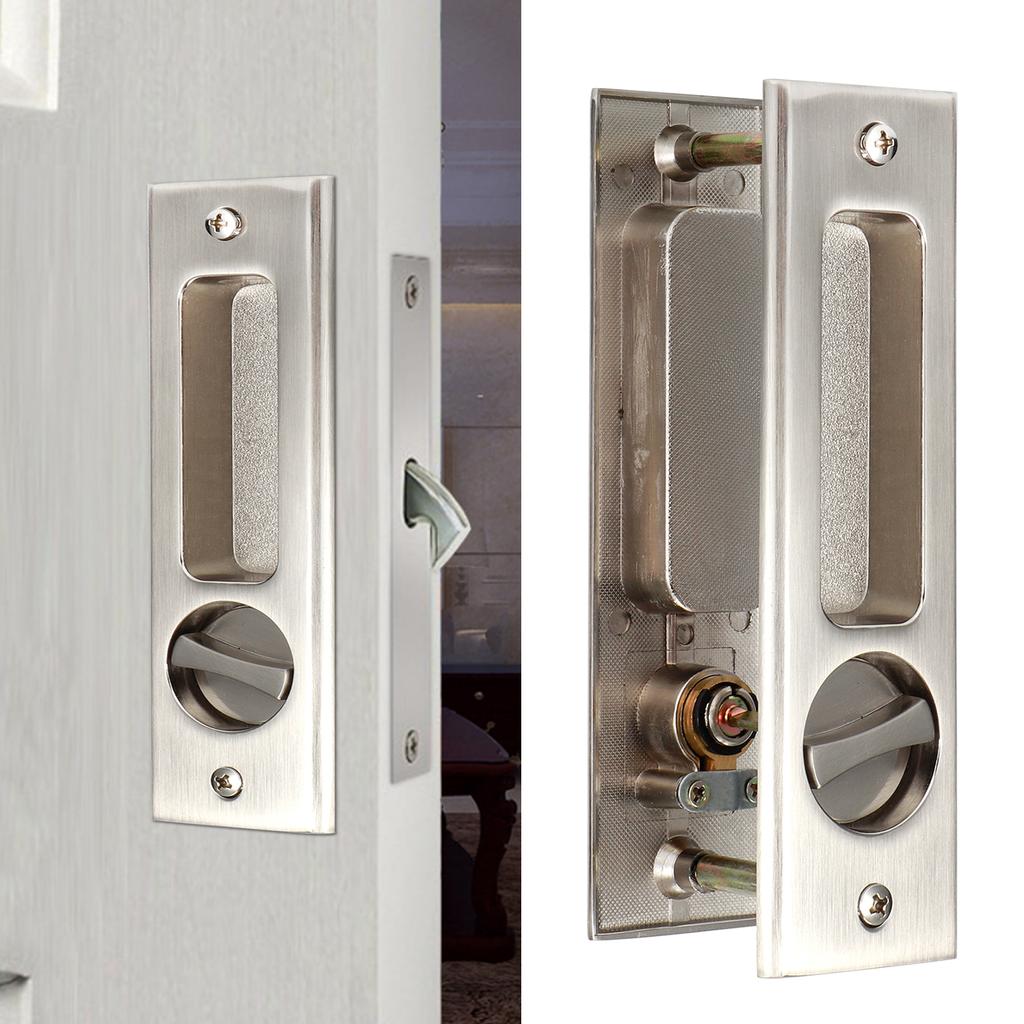 Цинковый сплав раздвижная дверь замок защелка ручка набор ванная комната балкон шкаф дверная фурнитура