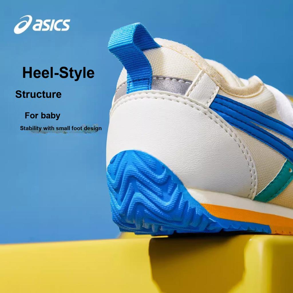 Asics Cotla Comfortable Lightweight Low-Top Kids Casual Shoes Kids Sneaker Beige Blue Green 1144A266-100