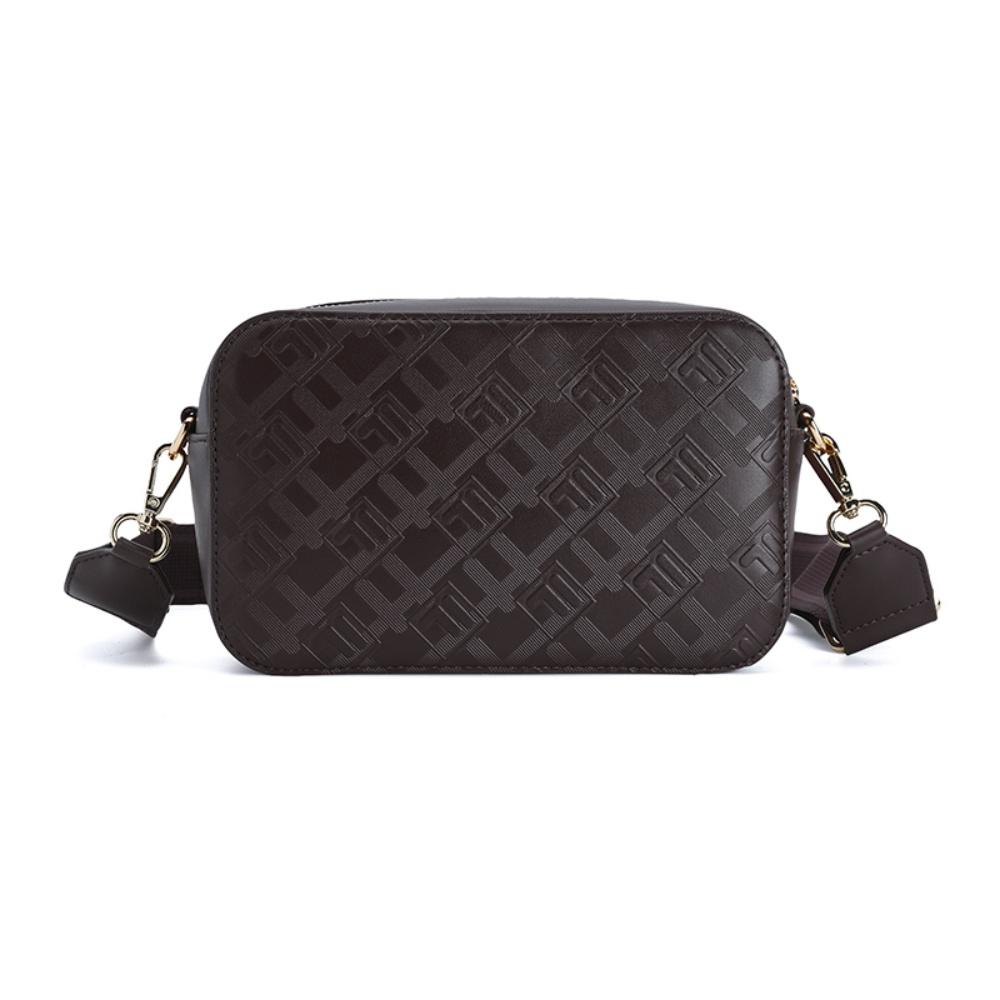 New FILA WHITE PU With Synthetic Leather Crossbody Bags Regular Women's Dark Crimson Red F13W543164FWI