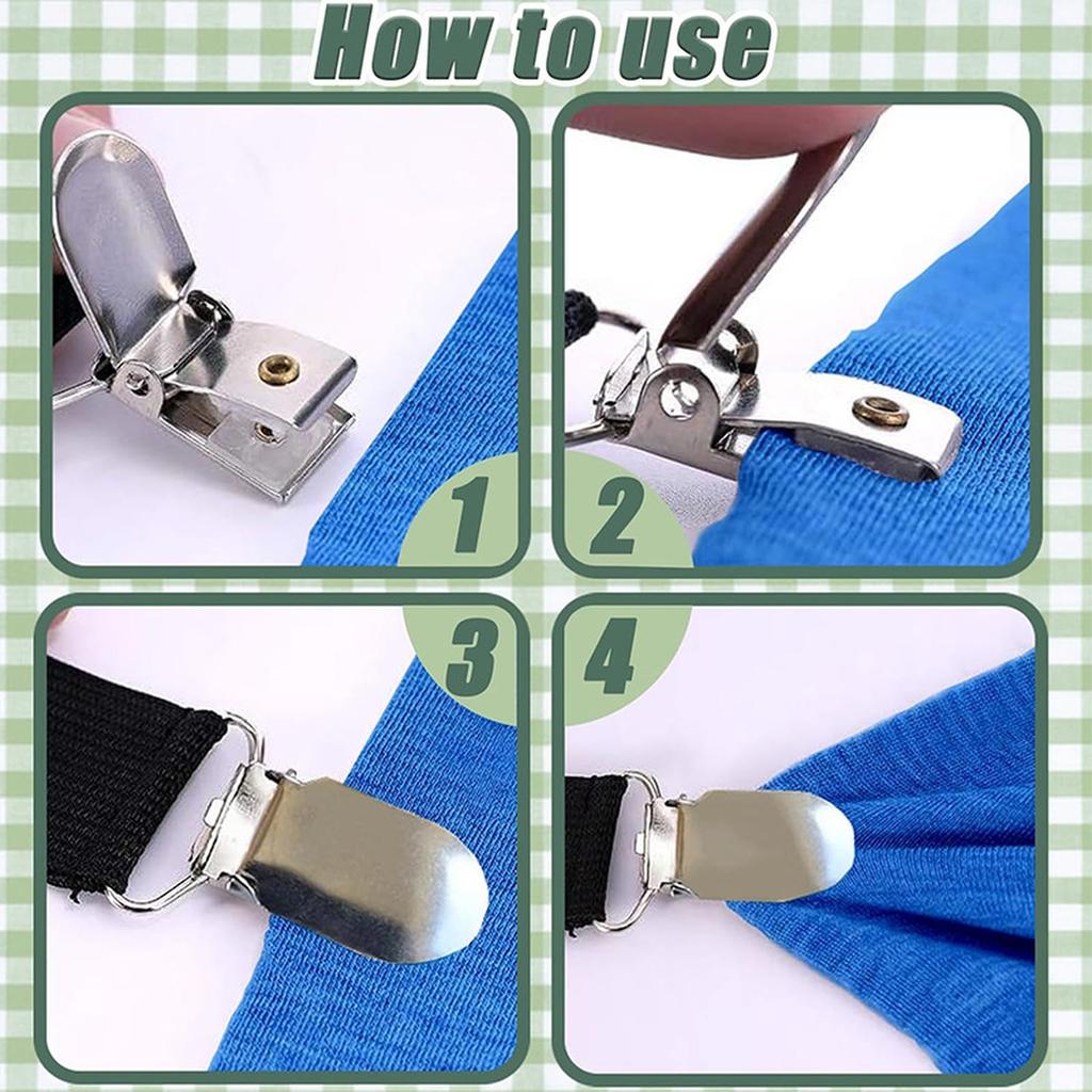 Tablecloth Holder Clips Adjustable Elastic Sheet Fastener Strap Fixator Cover Home Travel Use