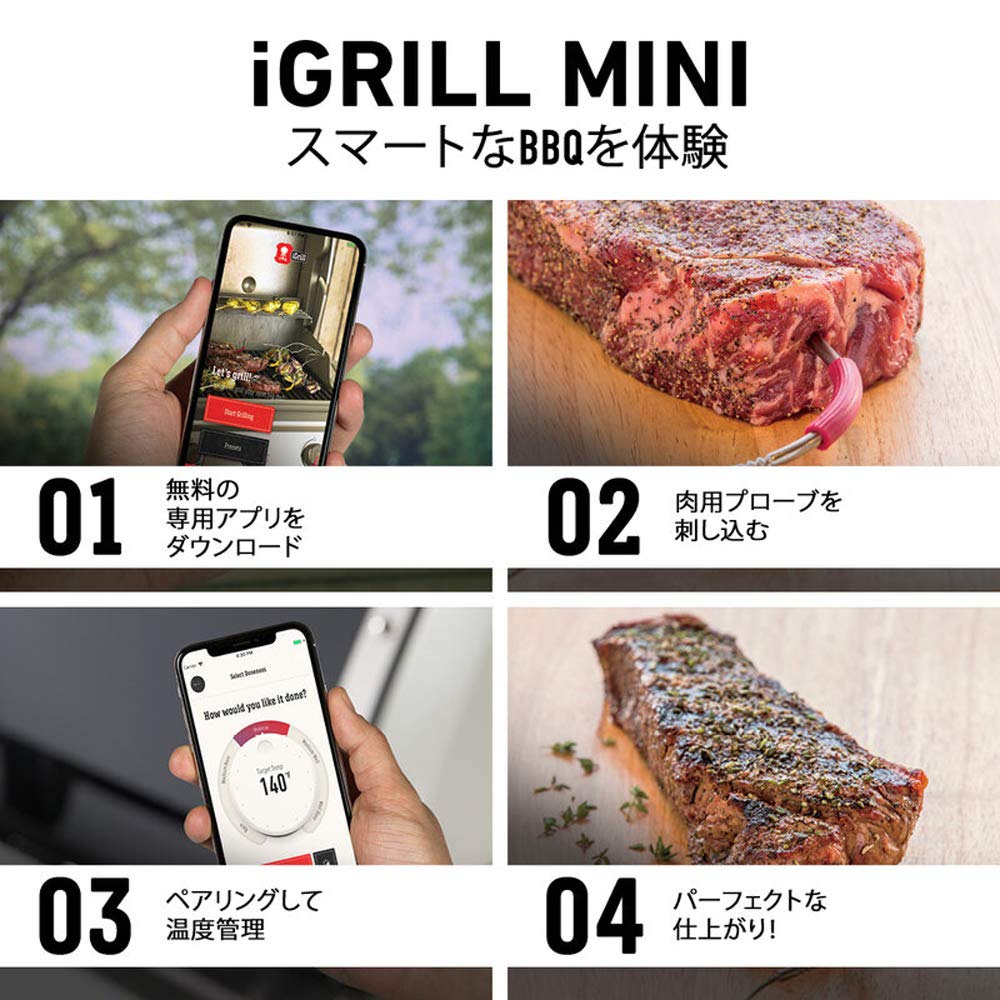 Weber iGrill Mini 7206 Умное устройство для грилей Термометр - (2-летняя гарантия, Красный)