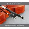 VINGOBOW Double Bass Bow, French Style, Carbon Fiber, Black Hair, All Sizes 4/4