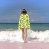 Sushi Pickle Print Beach Towel, Soft Polyester for Sports Spa Yoga Hotel Gym Machine Washable