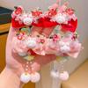 Rabbit Children's New Year Hair Clip Cute Chinese Style Barrettes Plush Fringe Hairpin  Girls